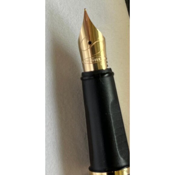 Vtg Sheaffer Prelude Fountain Pen White Dot Black Matte with 22K Gold Plate - Picture 5 of 9